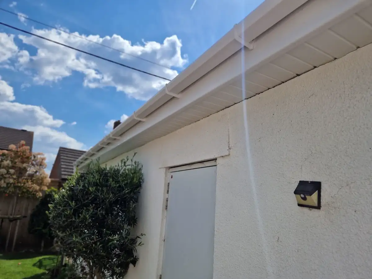 Clean bright white fascias and soffits after professional cleaning